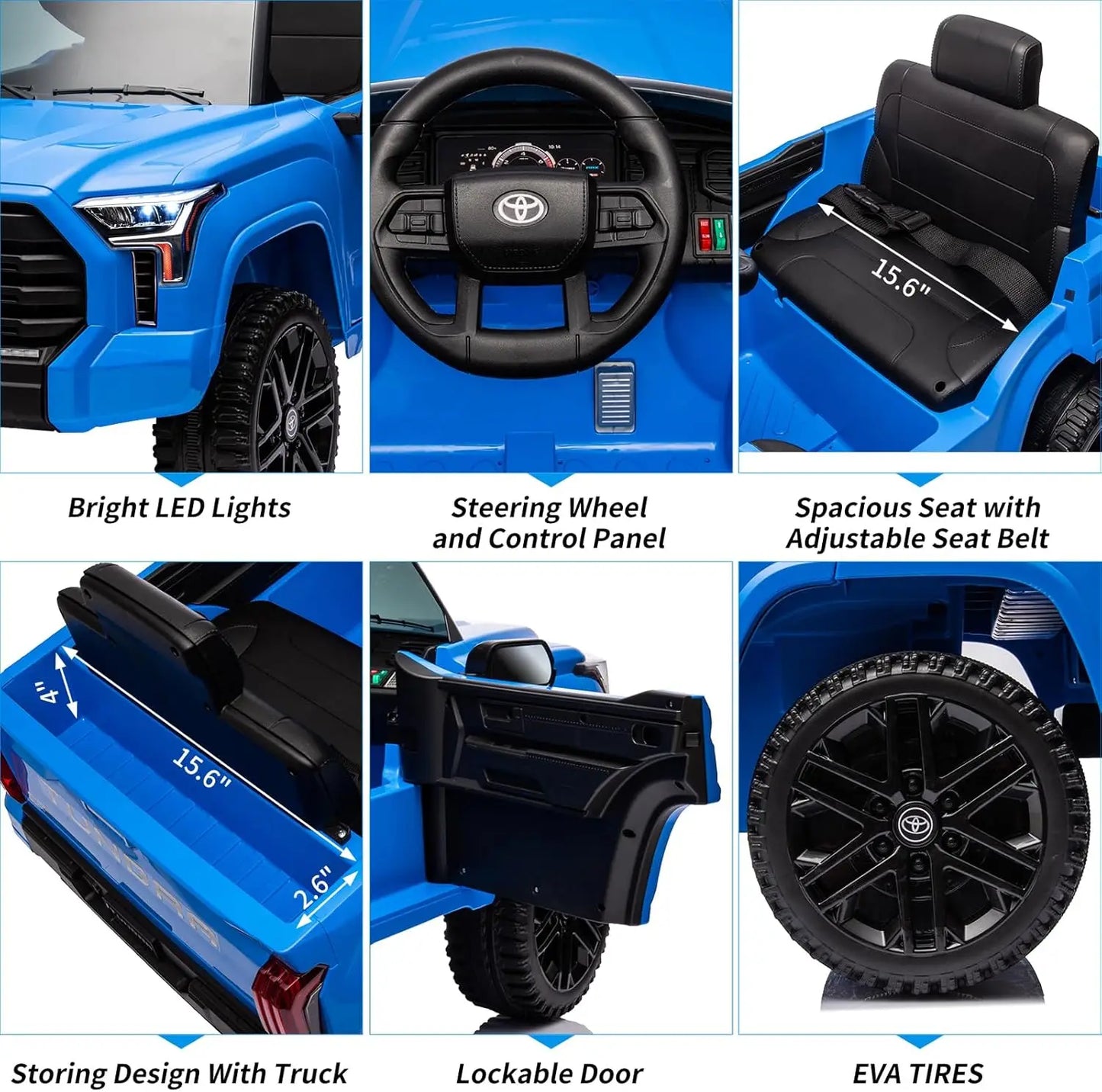 12V Licensed Toyota Tundra Kids Ride-On Pickup Truck w/ Remote Control (Age: 3 to 10Yrs)
