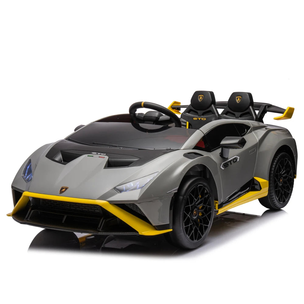 24V Licensed Lamborghini Huracan STO Kids Electric Ride-On Drift Car: 360° Spin