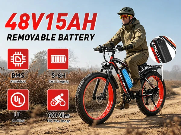 EOEOTWO Heavy-Duty E-Bike | 400 lbs Capacity | 65Nm Torque, 5 Riding Modes | Kids Rider