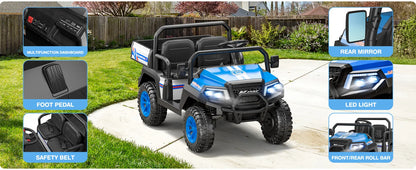 24V 4-Wheel Drive 2-Seater Kids UTV with Remote(Robust Metal Body) | Kids Rider (Age- 3 to 10 Years Kids)