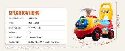 Toddler Ride-On Push Car Sit-to-Stand with Music | Kids Rider