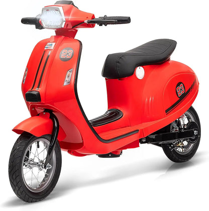 24V Kids Electric Motorcycle/Scooter w/ Seat & LED | Kids Rider (Age: 5-14Y)