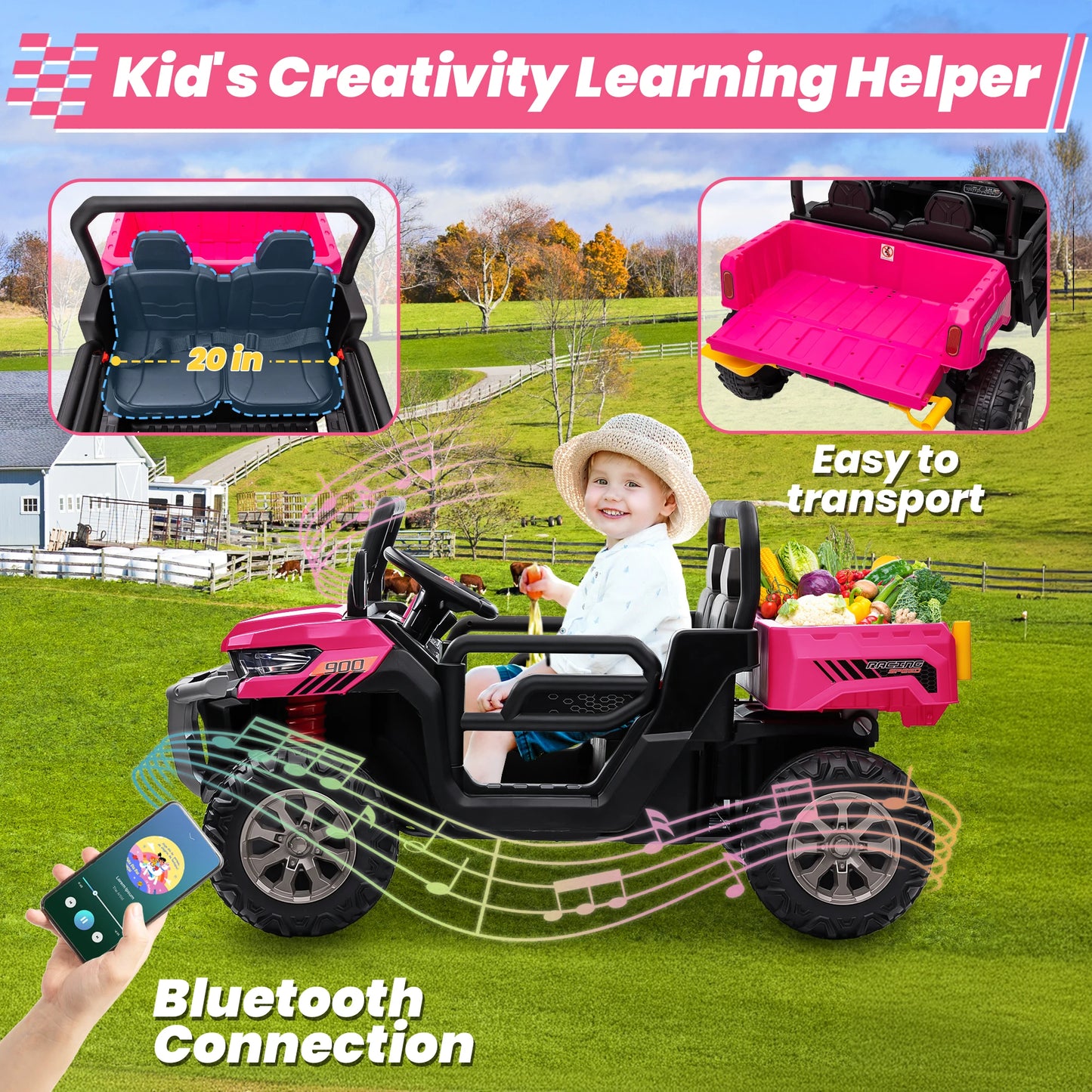 24V Kids Ride-On Dump Truck | 4WD 800W 2-Seater | Kids Rider