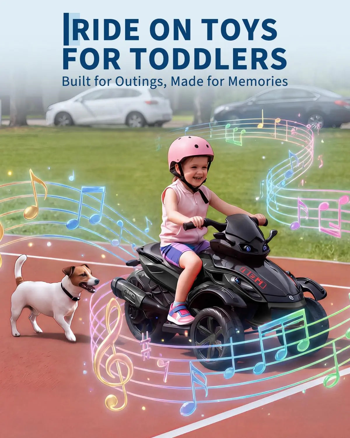 12V Electric Ride-On Tricycle | Dual Motor, Lights & Music | Kids Rider