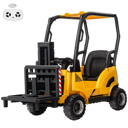 12V Kids Ride-On Forklift w/ Remote, Liftable Fork & Pallet | Kids Rider