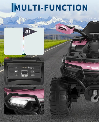 12V Kids Ride-on Electric ATV with Dual 45W Motors & Remote (Age: 3 - 9Y)