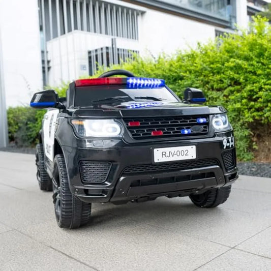 24V Kids Ride-On Police Truck/SUV Car w/ Remote, Siren & Lights | Electric Cop Vehicle for Kids(Age: 4+Yrs))