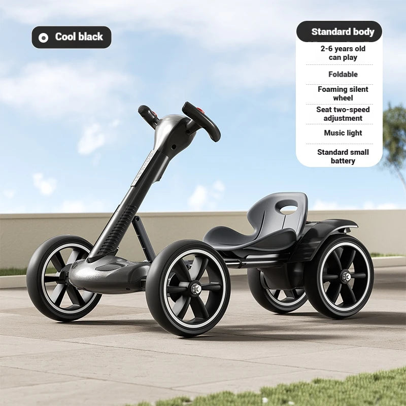 Battery Powered Kids Ride-On RC Kart | Remote Control & 4-Wheel Drive | Kids Rider(Age: 4-10Y)