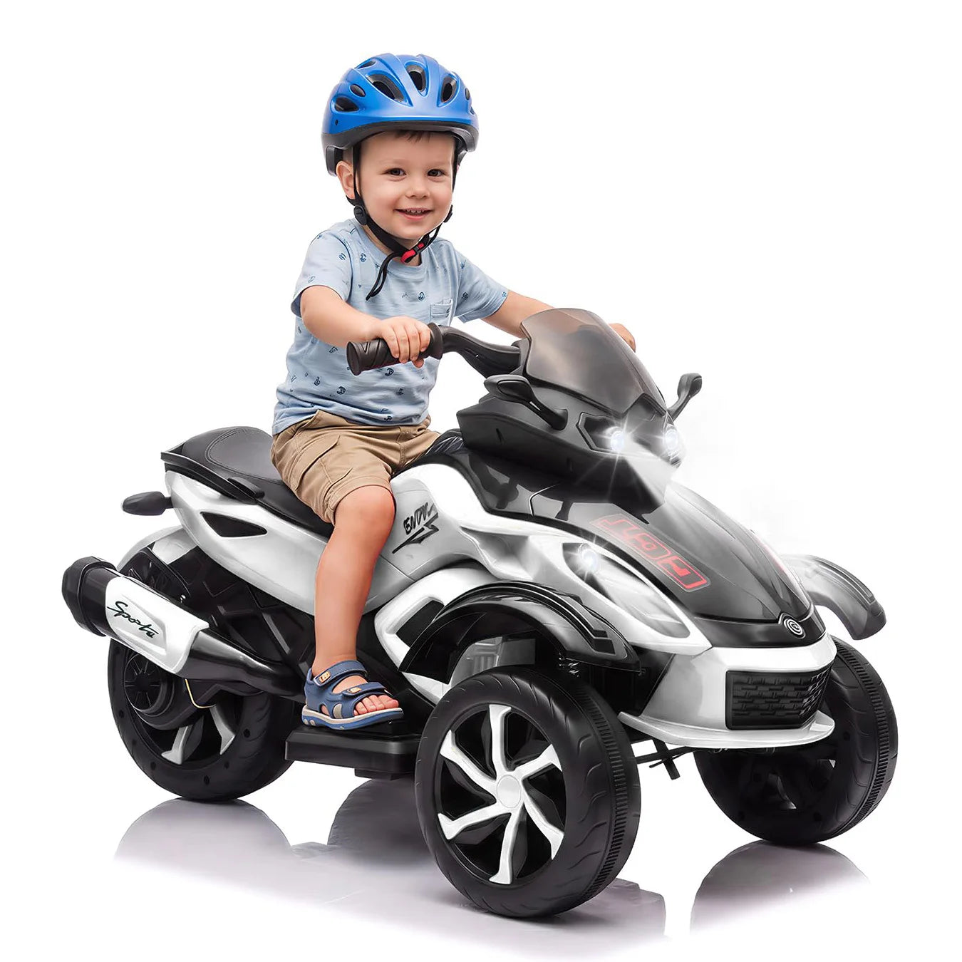 12V Electric Ride-On Tricycle | Dual Motor, Lights & Music | Kids Rider