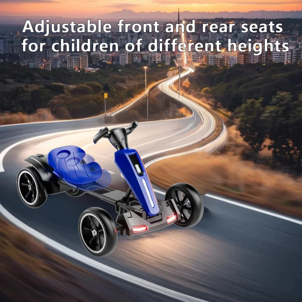 12V Kids Pedal Go Kart with Adjustable Seat & Non-Slip EVA Wheels | Kids Rider