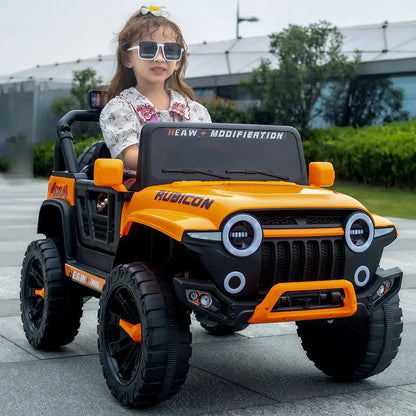 YOGOHALO 12V Kids 4WD Off-Road Ride-On Car/Jeep w/ Remote & LED | 1-Seater