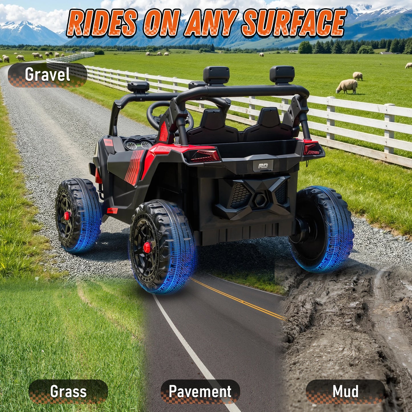 24V 4WD Kids Fun Ride-On ATV w/ Remote & LED Lights (Age: 3 to 10 Y)