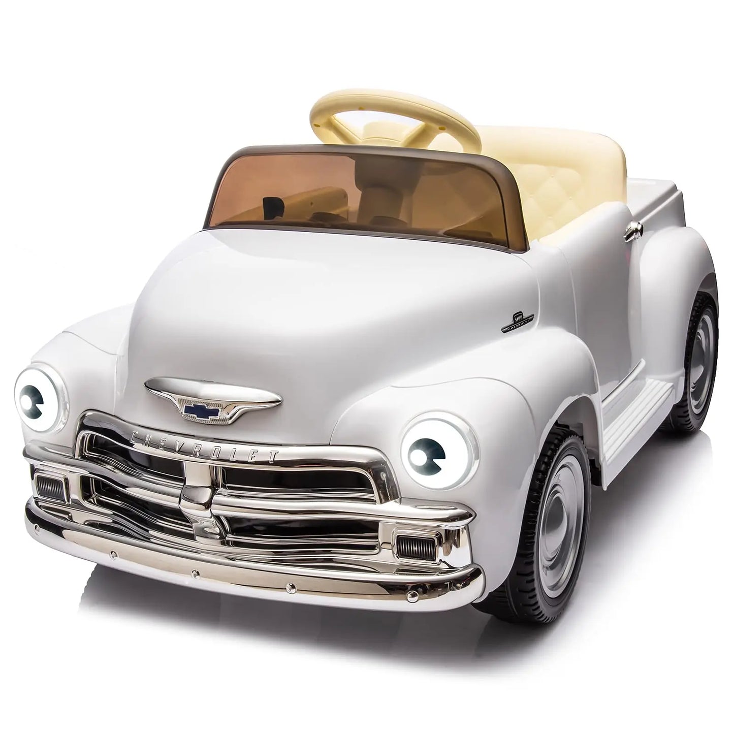 12V Vintage Retro Kids Ride-On Car with Suspension & Lights | Kids Rider(Age - 3 to 8 Years)