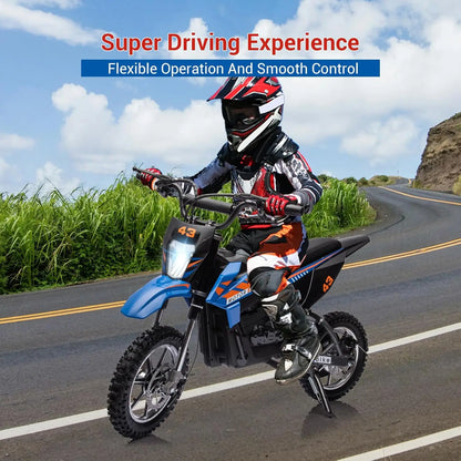 36V 500W Kids Electric Dirt Bike w/ Dual Brakes | Off-Road Motorcycle for Big Kids(6-16Y)