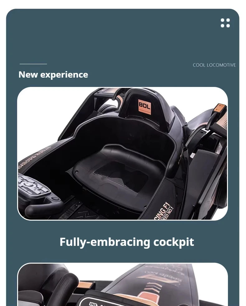 12V 2-Seater F1 Sport Kids Go Kart with Parent Control | Kids Rider (Recommended Age: 3–8 Years)