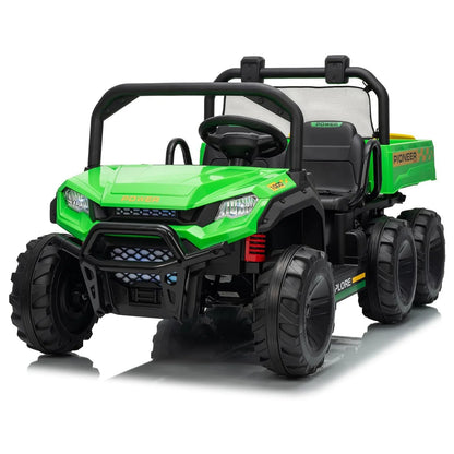 24V 4WD Kids Dump Truck Ride-On | 2-Seater with Remote | Kids Rider(Age: 3-12 Years)