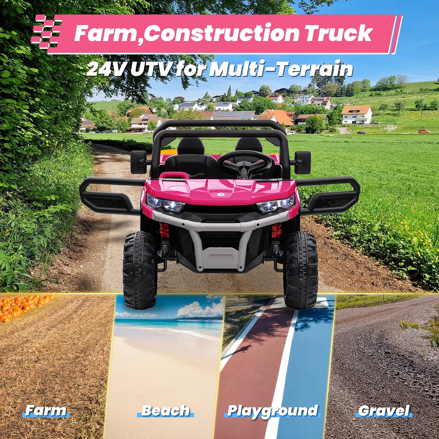 24V Kids Ride-On Dump Truck | 4WD 800W 2-Seater | Kids Rider