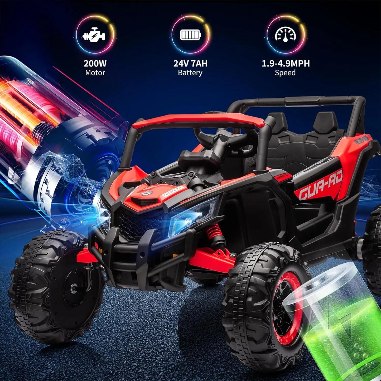 24V Electric UTV Ride-On Car | 400W, Suspension & Remote | Kids Rider