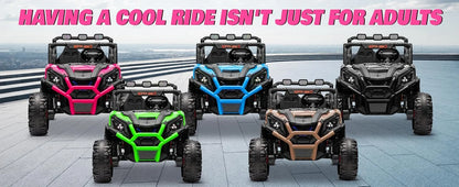 24V XL 2-Seater Kids Ride-On UTV 4WD w/ Remote | Off-Road UTV w/Long-Endurance Battery Power
