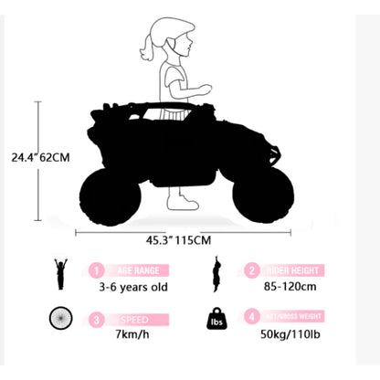 12V 2-Seater Kids Ride-On UTV Truck with Parent Remote | (4-12 Years Age)