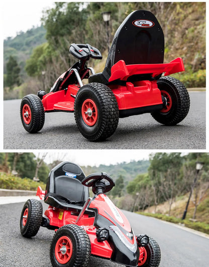 24V Kids Go Kart with Remote for Kids & Adults | Inflatable Tires | Kids Rider