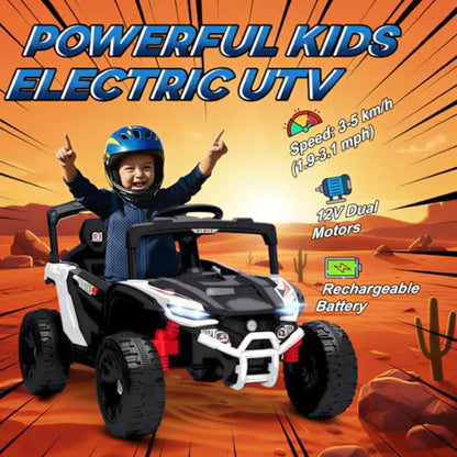 12V Kids Ride-On UTV Truck w/ Remote Control & LED Lights (Age: 4 to 10Yrs)