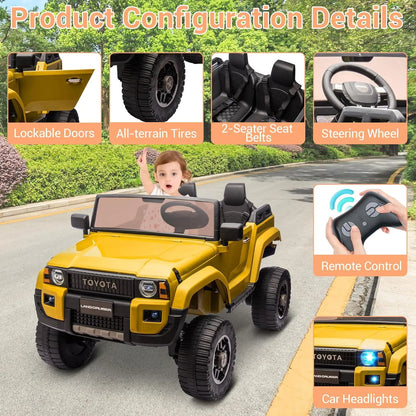 24V Toyota Land Cruiser 250 | 2-Seater Kids Ride-On Truck 4 Wheel Drive w/ Parent control | 4×100W Powerful Motors