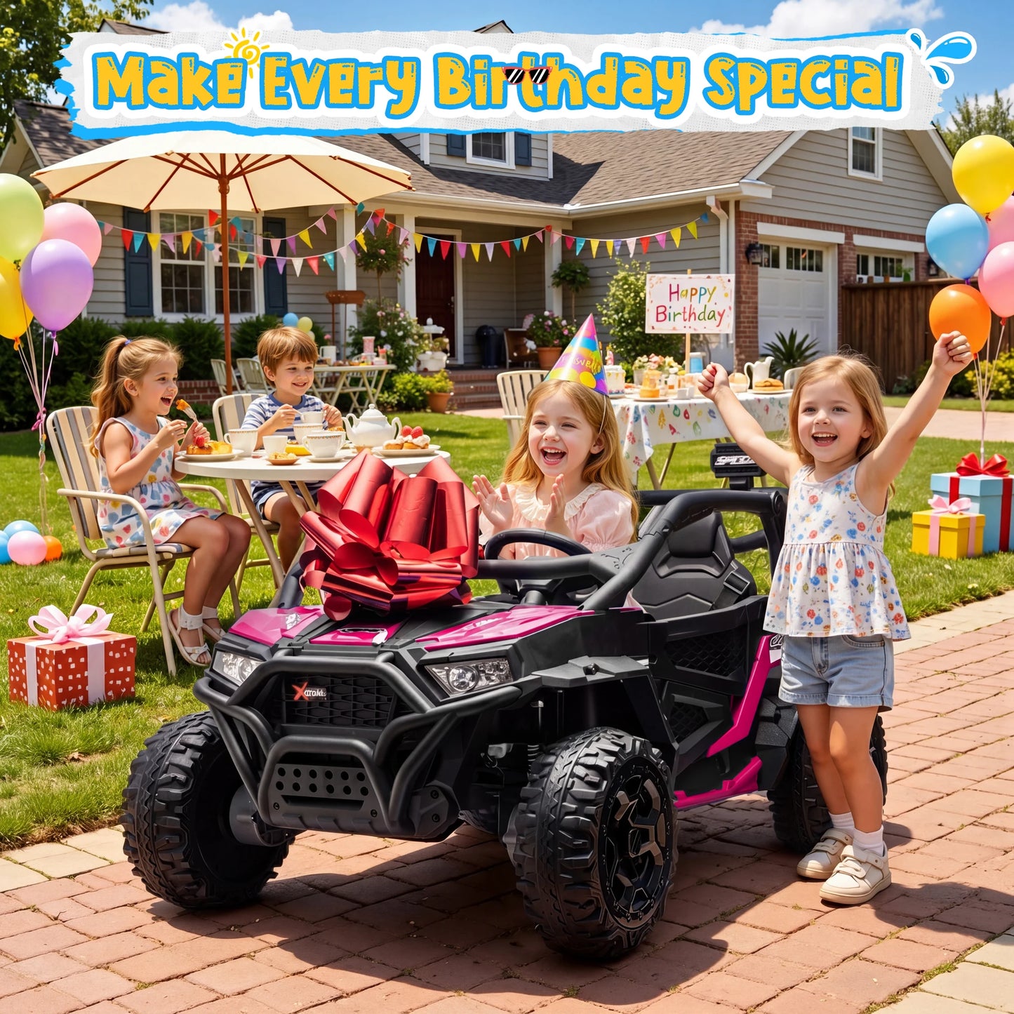 XXL 24V 4WD Off-Road Kids Ride-On UTV W/ Parent Control (70-90 Mins Ride Time)