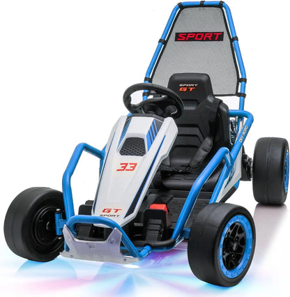 24V Kids Electric Drift Go Kart 400W 8.5MPH | Powerful Drift Kart w/Front EVA Wheel & Metal Frame
