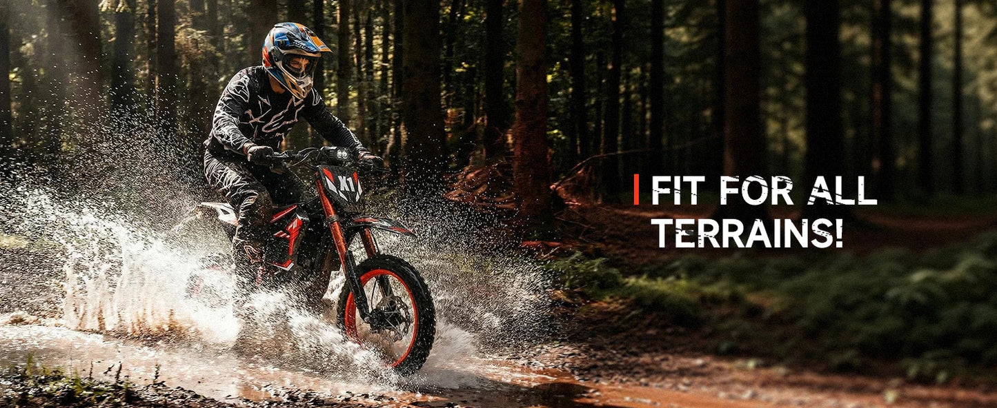 QRONGE X1 Spark 60V - 4500W Electric Dirt Bike for Teens & Adults | 50MPH w/Fat Tire Electric Motorcycle