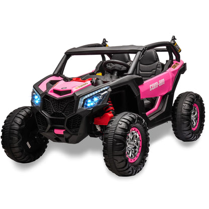 24V 4WD 2-Seater Can Am Maverick Ride On UTV for Kids | W/Remote Control Powerful Electric Vehicle & Leather Seats