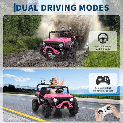 24V 2-Seater Kids Ride-On Truck w/ Remote & Bluetooth | (Age: 3 to 8 Yeras)