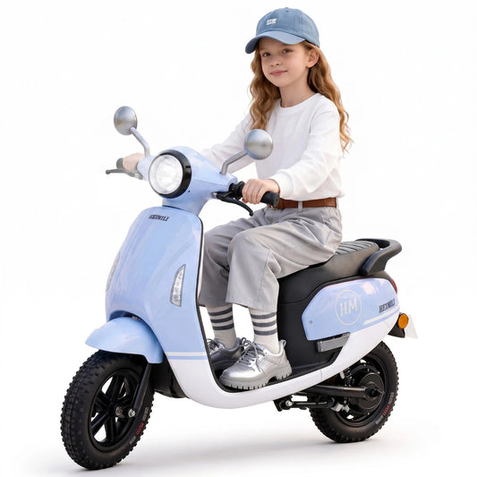 24V Kids Electric Scooter for Ages 6+ | 10 MPH Ride-On Bike | Kids Rider