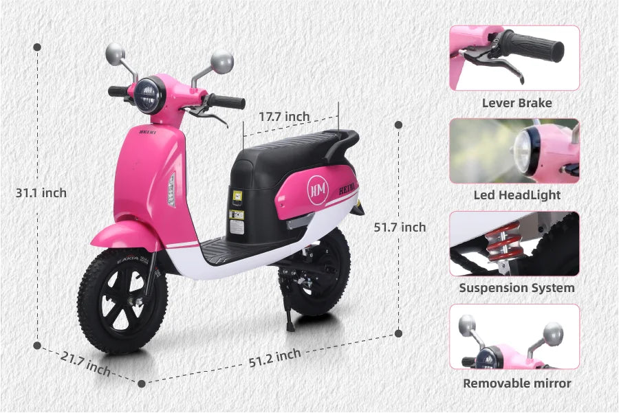 24V Kids Electric Scooter for Ages 6+ | 10 MPH Ride-On Bike | Kids Rider