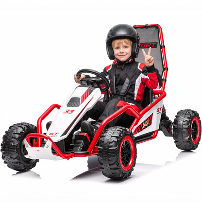 24V 400W Kids Electric Racing Go Kart Off-Road Ride On Car with Shock Absorber