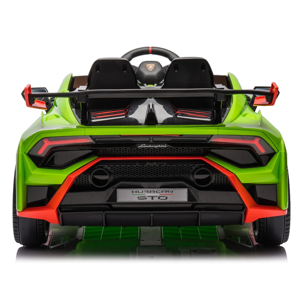24V Licensed Lamborghini Huracan STO Kids Electric Ride-On Drift Car: 360° Spin