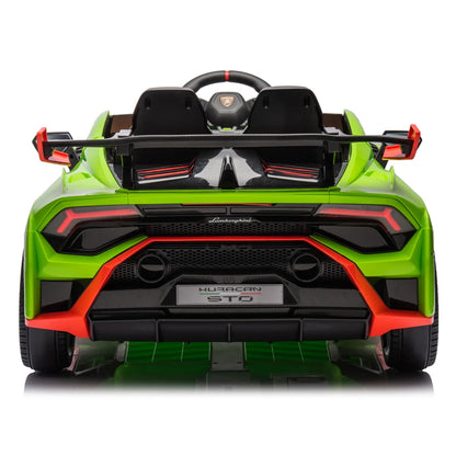 24V Licensed Lamborghini Huracan STO Kids Electric Ride-On Drift Car: 360° Spin