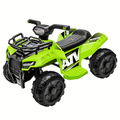 6V Kids Quad ATV w/ Push-Button Go & Treaded Tires - 4-Wheeler Quad ATV