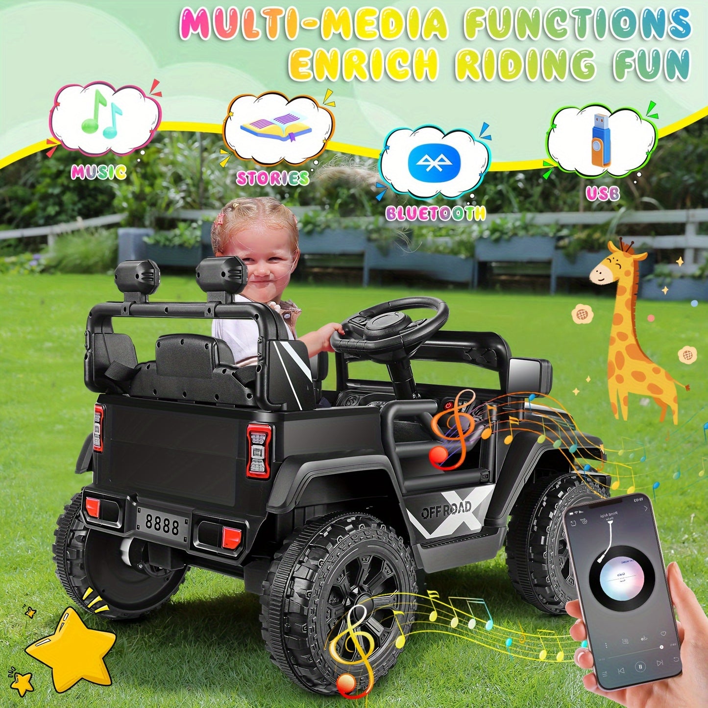 Lil Drivers 12V Kids Electric Truck w/ Remote & MP3 | Dual Drive