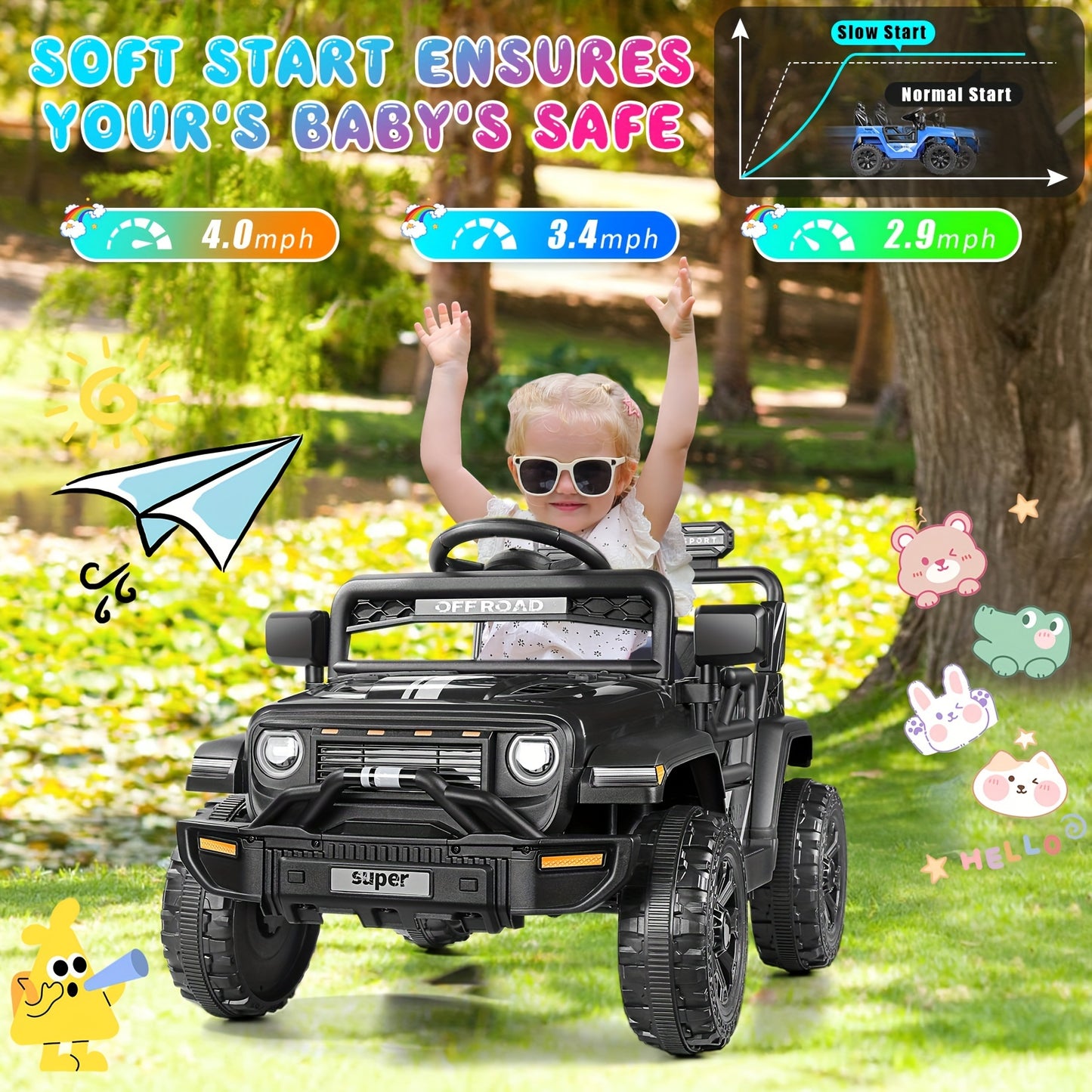 Lil Drivers 12V Kids Electric Truck w/ Remote & MP3 | Dual Drive