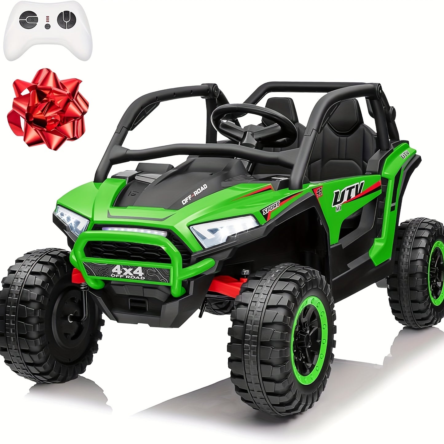 JOYRACER 24V 4WD UTV Ride-On Car w/ Remote & MP3 | 2-Seater