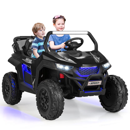 COSTWAY 12V 2-Seater UTV Ride-On Car w/ Remote & Music | Kids Toy