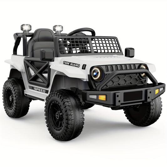 Lil Drivers 12V Kids Ride-On Jeep w/ Music, Suspension & Remote | 1-Seater