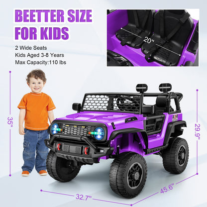 HOMDOX 24V 2-Seater Kids RC Ride-On Jeep w/ Dual Motors & Remote
