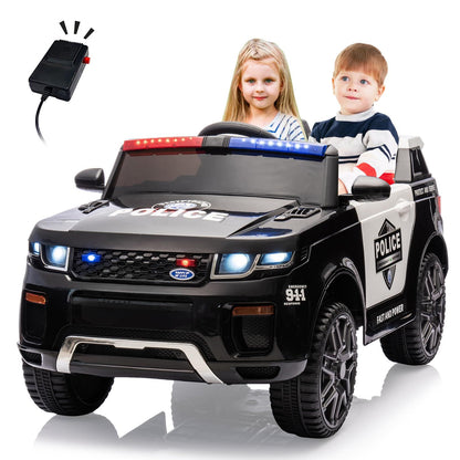 GAOMON 12V Kids Police Ride-On Truck w/ Remote, Lights & Music | 1-Seater