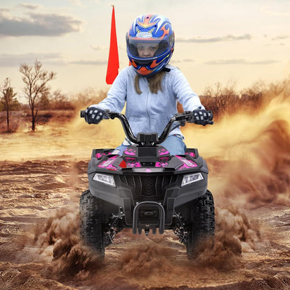 36V Electric ATV Dirt Quad Bike with 500W Motor, Long Range Drive | 4-Wheel Drive with Parent Speed Control