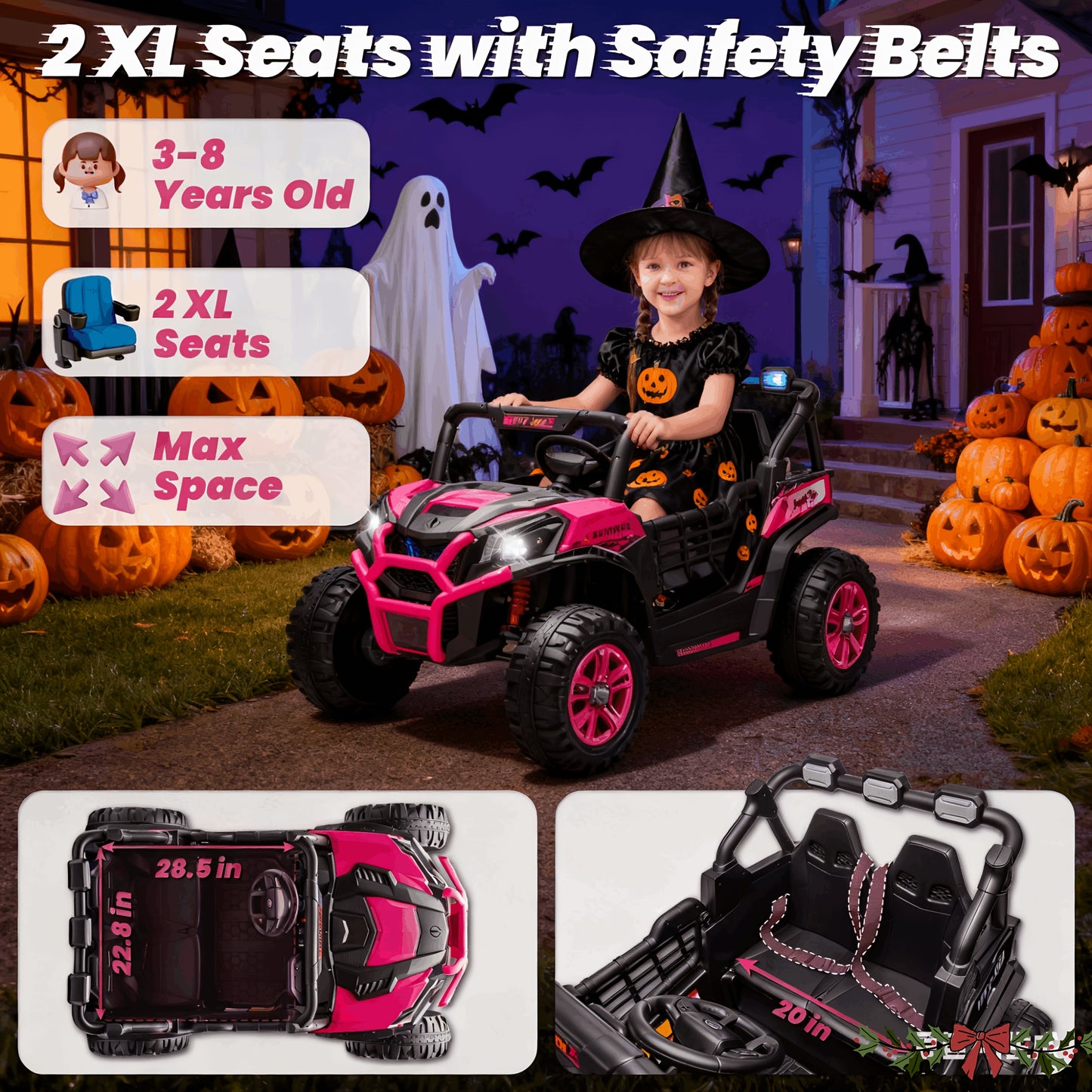 JOYRACER 24V XL Kids UTV | 4WD, Parent Remote, 2-Seater | The Ultimate Adventure Ride!