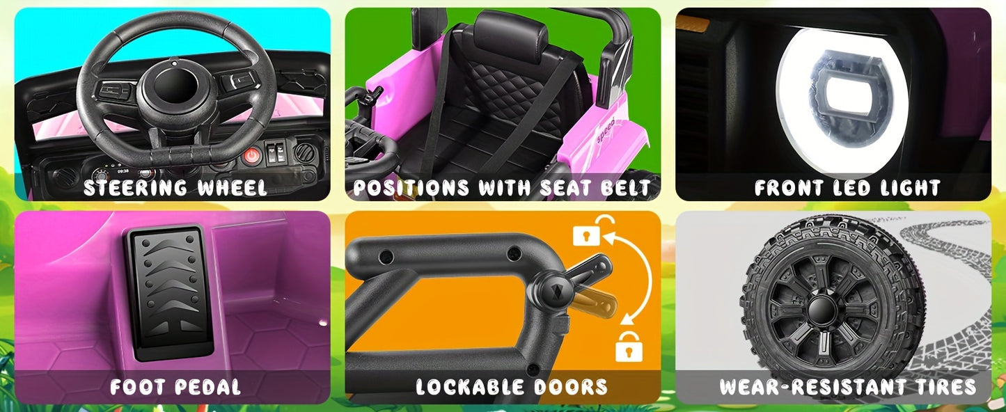 Lil Drivers 12V Kids Electric Truck w/ Remote & MP3 | Dual Drive