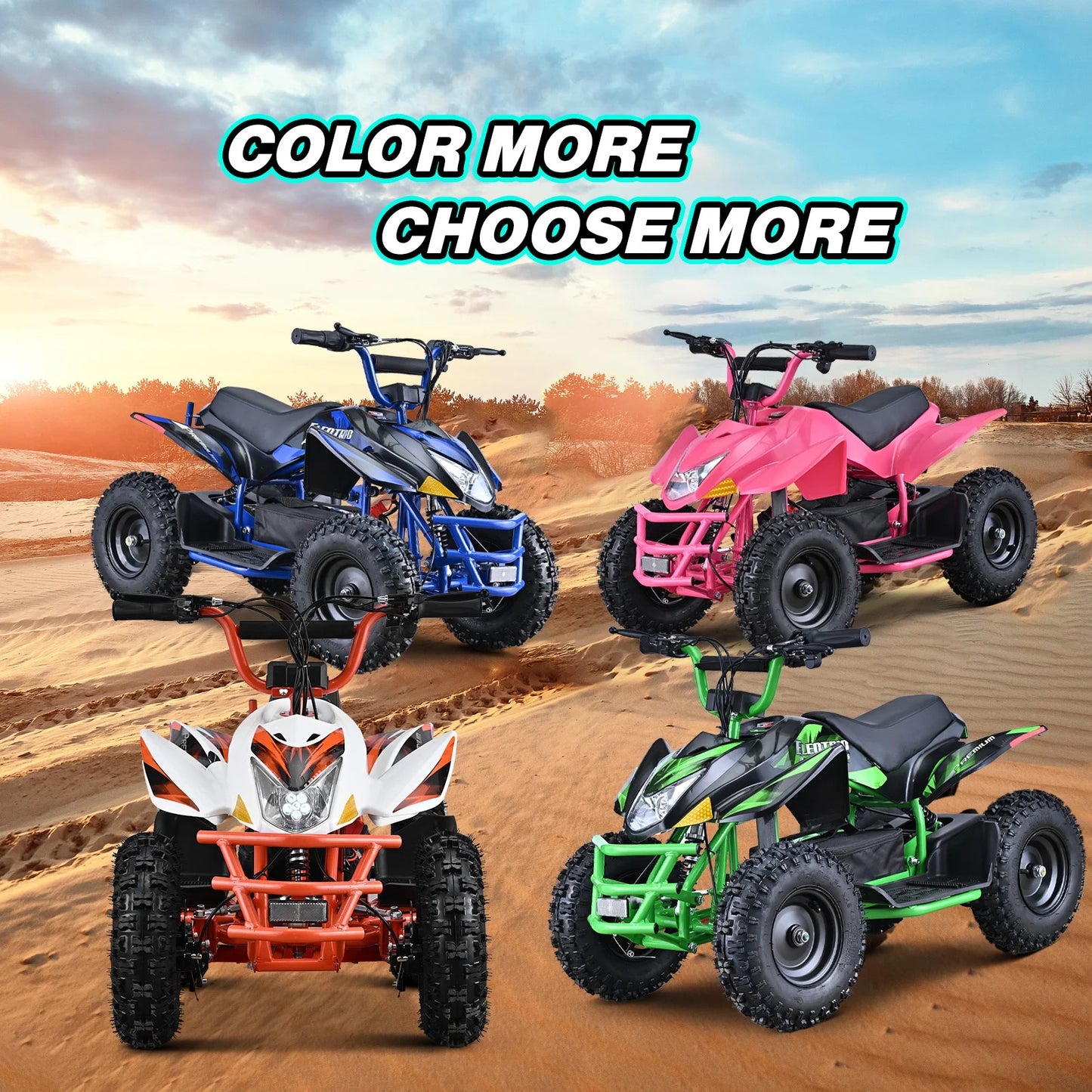 Hoverheart 36V 500W Electric ATV Dirt Quad w/ Disc Brakes | 15 mph
