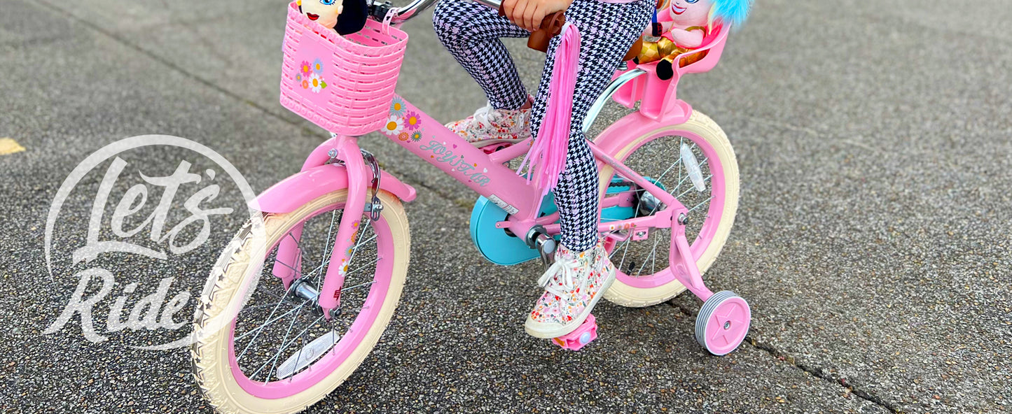 JOYSTAR Little Daisy Kids Bike for Girls & Boys | Doll Seat & Streamers | Ages 2–7 | Kids Rider